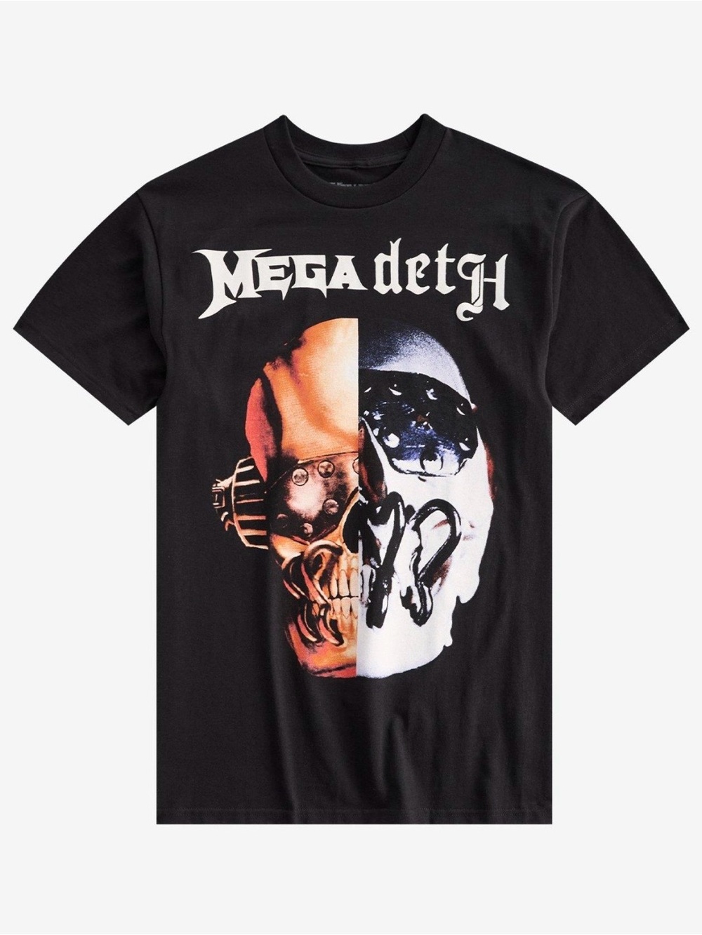 Hot Topic Black Megadeth Split Skull Graphic Tee